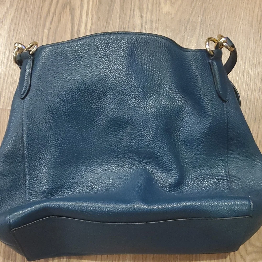 Coach Blue Leather Shoulder Bag - Picture 5 of 6